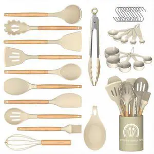 Silicone Cooking Utensils Set with Holder, Food Grade Silicone Cooking Utensils Set with Holder, Food Grade
