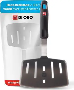 Designer Series Wide Slotted Turner Spatula - Features 600F Heat-Resistant No-Melt Rubber Spatula Handle and Blade - Silicone for Cooking or Baking - Dishwasher Safe Designer Series Wide Slotted Turner Spatula - Features 600F Heat-Resistant No-Melt Rubber Spatula Handle and Blade - Silicone for Cooking or Baking - Dishwasher Safe