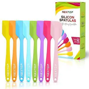 Silicone Spatula 8 Piece Set, Heat-Resistant Non-stick Rubber Spatulas Heat Resistant Seamless One Piece Design Non-Stick Flexible Scrapers Baking Mixing Silicone Spatula 8 Piece Set, Heat-Resistant Non-stick Rubber Spatulas Heat Resistant Seamless One Piece Design Non-Stick Flexible Scrapers Baking Mixing