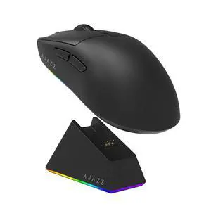 Gaming Mouse with Charging Base, Adjustable 12,000 DPI, PAW3311 Sensor, 3 Modes Wireless Mouse, 500mAh Battery, 1000 Polling Rate, 66g Lightweight, Win/Mac (Black) Gaming Mouse with Charging Base, Adjustable 12,000 DPI, PAW3311 Sensor, 3 Modes Wireless Mouse, 500mAh Battery, 1000 Polling Rate, 66g Lightweight, Win/Mac (Black)