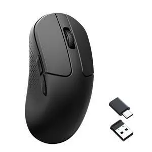 Mini Wireless Optical Mouse, Bluetooth 5.1/2.4 GHz/Wired Gaming Mouse, Programmable PixArt 3311 Sensor with up to 26,000 DPI/ 650 IPS, Lightweight Ergonomic for Windows Mac Linux - Black Mini Wireless Optical Mouse, Bluetooth 5.1/2.4 GHz/Wired Gaming Mouse, Programmable PixArt 3311 Sensor with up to 26,000 DPI/ 650 IPS, Lightweight Ergonomic for Windows Mac Linux - Black