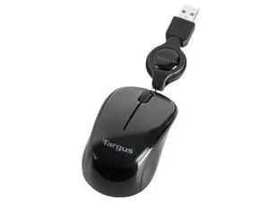Compact Mouse with Blue Trace Technology for Tracking and Retractable 2.5-Foot USB Cord, Adjustable Cord Mouse Supports Windows, Mac, and Netbooks, Black/Gray (AMU75US) Compact Mouse with Blue Trace Technology for Tracking and Retractable 2.5-Foot USB Cord, Adjustable Cord Mouse Supports Windows, Mac, and Netbooks, Black/Gray (AMU75US)