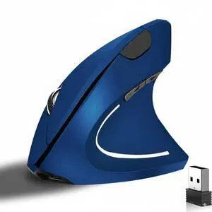 Ergonomic Vertical Wireless Mouse Stylish Rechargeable 2.4G Optical Mice Cordless Mouse with USB Receiver, 800/1200 /1600 DPI, 5 Buttons for Laptop,PC,Mac,Computer (Blue) Ergonomic Vertical Wireless Mouse Stylish Rechargeable 2.4G Optical Mice Cordless Mouse with USB Receiver, 800/1200 /1600 DPI, 5 Buttons for Laptop,PC,Mac,Computer (Blue)