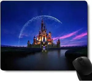 Castle with Fireworks Anime Mouse Pad, Non-Slip Rubber Base Gaming Desk Decor Castle with Fireworks Anime Mouse Pad, Non-Slip Rubber Base Gaming Desk Decor