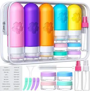 20Pack Travel Bottles for Toiletries, TSA Approved Travel Bottles Silicone Travel Size Containers, Travel Essentials Leak Proof Refillable Liquid, Shampoo and Conditioner Travel Toiletry Bottles 20Pack Travel Bottles for Toiletries, TSA Approved Travel Bottles Silicone Travel Size Containers, Travel Essentials Leak Proof Refillable Liquid, Shampoo and Conditioner Travel Toiletry Bottles