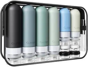 Travel Bottles for Toiletries, Original Patented, TSA Approved Travel Size Containers, Leak Proof Silicone Shampoo and Conditioner Bottles Women & Men, Airplane Cruise Essentials, Black Travel Bottles for Toiletries, Original Patented, TSA Approved Travel Size Containers, Leak Proof Silicone Shampoo and Conditioner Bottles Women & Men, Airplane Cruise Essentials, Black