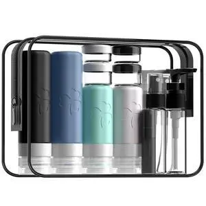 Travel Bottles for Toiletries, TSA Approved Silicone Travel Size Toiletries with Toiletry Bag, BPA Free Leak Proof Refillable Travel Essentials for Liquids Shampoo Conditioner Lotion Travel Bottles for Toiletries, TSA Approved Silicone Travel Size Toiletries with Toiletry Bag, BPA Free Leak Proof Refillable Travel Essentials for Liquids Shampoo Conditioner Lotion