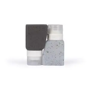 Silicone Travel Bottles for Toiletries 3oz (2-Pack) Leakproof, BPA-Free, TSA Approved Travel Bottles with Label System for Shampoo, Conditioner, and Liquid Toiletries (Clear & Gray) Silicone Travel Bottles for Toiletries 3oz (2-Pack) Leakproof, BPA-Free, TSA Approved Travel Bottles with Label System for Shampoo, Conditioner, and Liquid Toiletries (Clear & Gray)