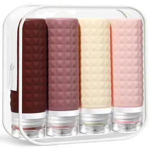 Travel Bottles for Toiletries, TSA Approved Travel Size Containers, Leak Proof Silicone Shampoo Bottles, Small Toiletry Containers with Clear Bag for Shampoo Conditioner Lotion Travel Bottles for Toiletries, TSA Approved Travel Size Containers, Leak Proof Silicone Shampoo Bottles, Small Toiletry Containers with Clear Bag for Shampoo Conditioner Lotion
