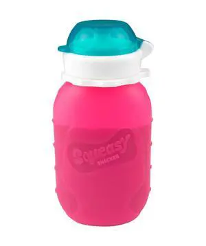 Spill Proof Silicone Reusable Food Pouch - for Both Soft Foods and Liquids - Water, Apple Sauce, Yogurt, Smoothies, Baby Food - Dishwasher Safe Spill Proof Silicone Reusable Food Pouch - for Both Soft Foods and Liquids - Water, Apple Sauce, Yogurt, Smoothies, Baby Food - Dishwasher Safe