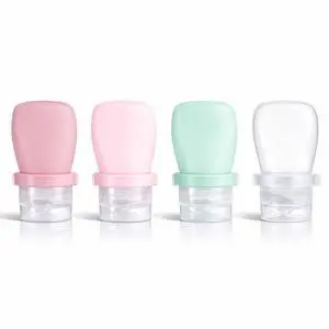 Travel Bottles, Leakproof Silicone Squeeze Bottle Mini Travel Size Container for Toiletries Lotion Shampoo and Conditioner Liquid Salad Dressing to go Condiment, TSA Approved, 4 Pack Travel Bottles, Leakproof Silicone Squeeze Bottle Mini Travel Size Container for Toiletries Lotion Shampoo and Conditioner Liquid Salad Dressing to go Condiment, TSA Approved, 4 Pack