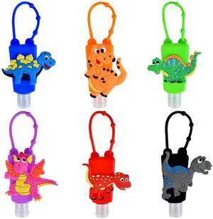 Travel Size Kids Empty Hand Sanitizer Bottles with Keychain Holder Detachable Silicone Protective Case 30ml Plastic Travel Bottles Leak Proof Refillable Containers - Dinosaur Travel Size Kids Empty Hand Sanitizer Bottles with Keychain Holder Detachable Silicone Protective Case 30ml Plastic Travel Bottles Leak Proof Refillable Containers - Dinosaur