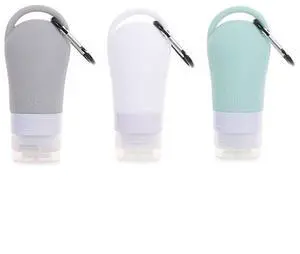 Leakproof Silicone Refillable Squeezable Travel Tube with Keychain Hook for Cosmetic Toiletry Shampoo Sub-bottling Travel Bottle(60ml) Leakproof Silicone Refillable Squeezable Travel Tube with Keychain Hook for Cosmetic Toiletry Shampoo Sub-bottling Travel Bottle(60ml)
