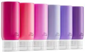 Travel Bottles for Toiletries - TSA Approved 3oz Leakproof Travel Size Containers, BPA Free Silicone Refillable Squeezable Bottles, Travel Essentials for Shampoo and Conditioner (Pink) Travel Bottles for Toiletries - TSA Approved 3oz Leakproof Travel Size Containers, BPA Free Silicone Refillable Squeezable Bottles, Travel Essentials for Shampoo and Conditioner (Pink)