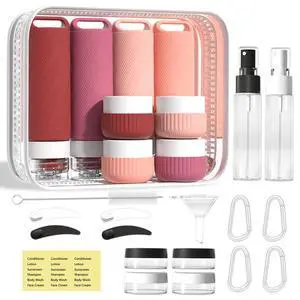Travel Toiletry Containers 26Pcs Silicone Leakproof TSA Approved Set Travel Toiletry Containers 26Pcs Silicone Leakproof TSA Approved Set