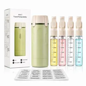 Travel Dispenser Bottle, TSA Approved Leakproof Rotatable Container Green Travel Dispenser Bottle, TSA Approved Leakproof Rotatable Container Green