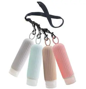 Refillable Bottles Leak Proof Camping Travel Containers with Shower Lanyard,3oz TSA Approved Squeezable Silicone Travel Tube Set for Gym Shampoo Lotion Soap Refillable Bottles Leak Proof Camping Travel Containers with Shower Lanyard,3oz TSA Approved Squeezable Silicone Travel Tube Set for Gym Shampoo Lotion Soap