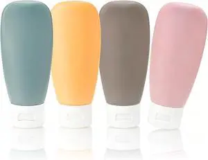 Travel Bottles for Toiletries, for Shampoo and Conditioner, Colorful 4 Pcs Travel Bottles for Toiletries, for Shampoo and Conditioner, Colorful 4 Pcs