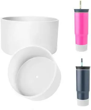 Silicone Boot Compatible with Owala 24oz Tumbler, Anti-Slip Sleeve Boot Cover Bottom Protector Accessories for Owala 24 oz Insulated Travel Tumbler, rotects Against Damage (White) Silicone Boot Compatible with Owala 24oz Tumbler, Anti-Slip Sleeve Boot Cover Bottom Protector Accessories for Owala 24 oz Insulated Travel Tumbler, rotects Against Damage (White)