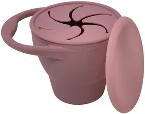 Snack Attack Snack Cup | Collapsible Silicone Snack Container | Toddler and Baby Snack Catcher Lid (Dusty Rose) Snack Attack Snack Cup | Collapsible Silicone Snack Container | Toddler and Baby Snack Catcher Lid (Dusty Rose)