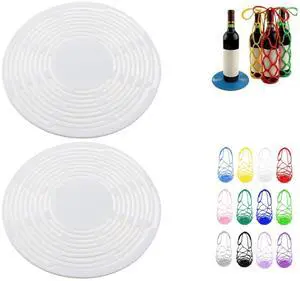 Multi-Use Silicone Storage Bag & Organizer,Multifunctional Mesh Coaster,Silicone Wine Carrier,Reusable, Foldable, Portable Coaster for Wine Bottles, Cans, Cups, Hot Dishes,and Beverages(2pcs White) Multi-Use Silicone Storage Bag & Organizer,Multifunctional Mesh Coaster,Silicone Wine Carrier,Reusable, Foldable, Portable Coaster for Wine Bottles, Cans, Cups, Hot Dishes,and Beverages(2pcs White)