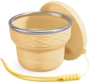 Silicone Collapsible Travel Cup with Lid, 7oz/200ml BPA-Free, Portable for Travel, Business Trip, Camping, Hiking, Picnic, RV & Backyard Party (Yellow) Silicone Collapsible Travel Cup with Lid, 7oz/200ml BPA-Free, Portable for Travel, Business Trip, Camping, Hiking, Picnic, RV & Backyard Party (Yellow)