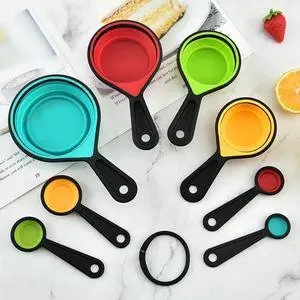 Collapsible Silicone Measuring Cups and Spoons Set Collapsible Silicone Measuring Cups and Spoons Set