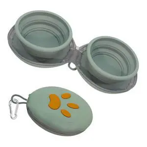 Collapsible Dog Travel Bowl Portable Silicone Carabiner Collapsible Dog Travel Bowl Portable Silicone Carabiner