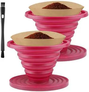 Collapsible Pour Over Coffee Dripper, Silicone Filter Holder Collapsible Pour Over Coffee Dripper, Silicone Filter Holder