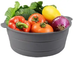 Collapsible Silicone Bowl for Camping, 25cm x 8.5cm Collapsible Silicone Bowl for Camping, 25cm x 8.5cm
