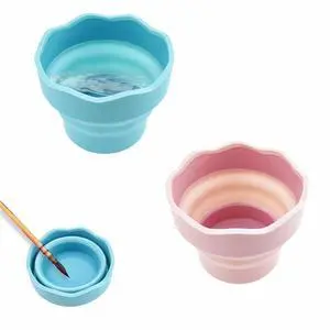Collapsible Paint Brush Washer, Portable Silicone Washing Bucket Brush Holder Cleaner Painting Water Cup for Watercolor Oil Painting Collapsible Paint Brush Washer, Portable Silicone Washing Bucket Brush Holder Cleaner Painting Water Cup for Watercolor Oil Painting