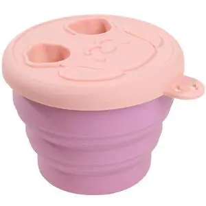 Snack Finger Container 2 in 1 No-Mess Collapsible Food Storage Snack Cup with Lid - Keep Hands Clean, Reusable for Travel, Home, and Camping (Pink) Snack Finger Container 2 in 1 No-Mess Collapsible Food Storage Snack Cup with Lid - Keep Hands Clean, Reusable for Travel, Home, and Camping (Pink)