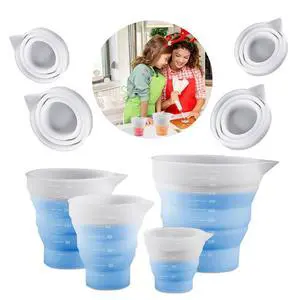 Silicone Resin Measure Cups Graduated Silicone Measuring Collapsible Silicone Measuring Cups,50ml/100/250ml/500ml Silicon Mixing Cups, for Epoxy Molds,Tumbler Making,Paint Making Silicone Resin Measure Cups Graduated Silicone Measuring Collapsible Silicone Measuring Cups,50ml/100/250ml/500ml Silicon Mixing Cups, for Epoxy Molds,Tumbler Making,Paint Making