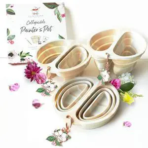Cleaner Rinse Cup w/2 Wells by Kristy Rice | Silicone Collapsible Paint Water Cup w/Carabiner | Stain Resistant Paint Brush Washer Cleaner Rinse Cup w/2 Wells by Kristy Rice | Silicone Collapsible Paint Water Cup w/Carabiner | Stain Resistant Paint Brush Washer