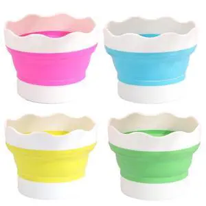 4 PCS Collapsible Paint Brush Washer Multifunctional Collapsible Bucket Foldable Water Cup Portable Silicone Washing Bucket Brush Holder Mini Foldable Washing Buckets for Watercolor Oil Painting 4 PCS Collapsible Paint Brush Washer Multifunctional Collapsible Bucket Foldable Water Cup Portable Silicone Washing Bucket Brush Holder Mini Foldable Washing Buckets for Watercolor Oil Painting