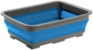Collapsible Silicone Washing Container for Camping and Backpacking - Camping Dishware Gear Essentials in Blue (Made by Caddis Sports) Collapsible Silicone Washing Container for Camping and Backpacking - Camping Dishware Gear Essentials in Blue (Made by Caddis Sports)