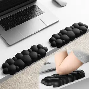 Elbow Pad for Desk, 2-Pack Cloud Elbow Rest(Black), Edge Arm Rest Elbow Pad for Desk, 2-Pack Cloud Elbow Rest(Black), Edge Arm Rest