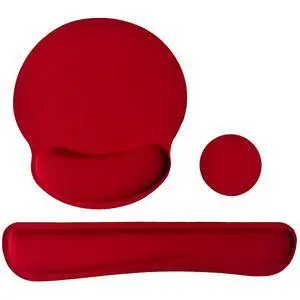 Keyboard Wrist Rest Pad Mouse Pad with Wrist Support Set of 3, Mousepad with Non-Slip Rubber Base, Ergonomic Memory Foam Mouse Wrist Cushion Support for Home Office Laptop Computer Gaming, Red Keyboard Wrist Rest Pad Mouse Pad with Wrist Support Set of 3, Mousepad with Non-Slip Rubber Base, Ergonomic Memory Foam Mouse Wrist Cushion Support for Home Office Laptop Computer Gaming, Red