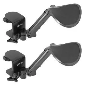 Clamp-on Adjustable Armrests, Universal Desk Cradle 360° Rotating Elbow Platform, Arm Support Steel Base Table Extension, Black, MOUNT-ARM02P Clamp-on Adjustable Armrests, Universal Desk Cradle 360° Rotating Elbow Platform, Arm Support Steel Base Table Extension, Black, MOUNT-ARM02P