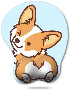 Ergonomic Gel Wrist Rest Mouse Pad, Non-Slip Blue Corgi Ergonomic Gel Wrist Rest Mouse Pad, Non-Slip Blue Corgi