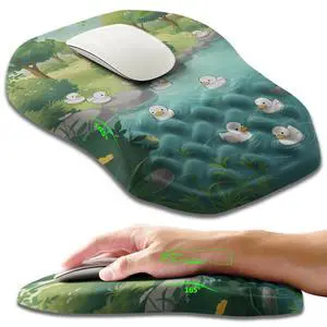 Ergonomic Slope Mouse Pad Wrist Support, Wrist Rest Mousepad for Carpal Tunnel Pain Relief with Massage Bulge and Slow Rebound Memory Foam (12x8 inch, Cute Ducks) Ergonomic Slope Mouse Pad Wrist Support, Wrist Rest Mousepad for Carpal Tunnel Pain Relief with Massage Bulge and Slow Rebound Memory Foam (12x8 inch, Cute Ducks)