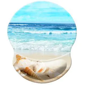 Mouse Pad with Wrist Support, Non Slip Mousepad Wrist Rest for Office, Computer, Laptop & Mac-Comfortable & Lightweight Ergonomic Support Mouse Mat(DL-Beach) Mouse Pad with Wrist Support, Non Slip Mousepad Wrist Rest for Office, Computer, Laptop & Mac-Comfortable & Lightweight Ergonomic Support Mouse Mat(DL-Beach)