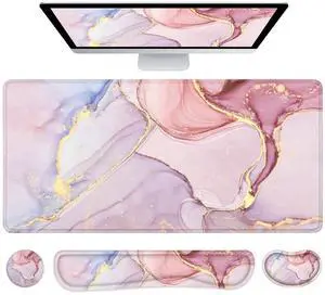 Large Mouse Pad with Wrist Rest, 4-in-1 Wrist Rest for Keyboard and Mouse Large Mouse Pad with Wrist Rest, 4-in-1 Wrist Rest for Keyboard and Mouse