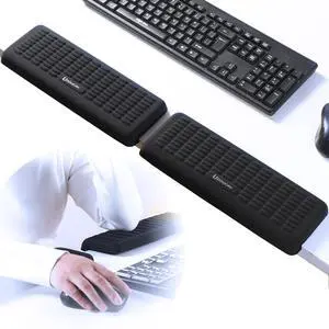 PostureUp L-Shaped Desk Wrist Rest Elbow, Non-Slip, Separate Design, Memory Foam Desk Edge Support, Ergonomic Design for Long-Hour Work (11.8 * 3.9 inch 2-Piece Set of Black) PostureUp L-Shaped Desk Wrist Rest Elbow, Non-Slip, Separate Design, Memory Foam Desk Edge Support, Ergonomic Design for Long-Hour Work (11.8 * 3.9 inch 2-Piece Set of Black)