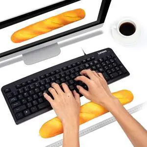Soft Toast Bread Baguette Shape Anti-Skid Keyboard Wrist Rest Support for Office,Computer,Laptop& Mac,Slow Bounces Back Foam for Easy Typing & Pain Relief Soft Toast Bread Baguette Shape Anti-Skid Keyboard Wrist Rest Support for Office,Computer,Laptop& Mac,Slow Bounces Back Foam for Easy Typing & Pain Relief