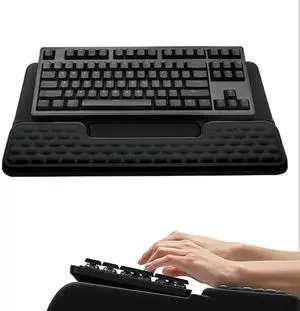Wrist Rest for Computer Keyboard, 2 in 1 Keyboard Wrist Support Pad, Memory Foam Keyboard Riser Holder Lift Tray with Wrist Pad for Easy Typing for Office Desk, Home, School (Square Black) Wrist Rest for Computer Keyboard, 2 in 1 Keyboard Wrist Support Pad, Memory Foam Keyboard Riser Holder Lift Tray with Wrist Pad for Easy Typing for Office Desk, Home, School (Square Black)