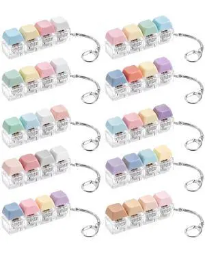 Keyboard Clicker, 4-in-1 Creamy Clickers Keychain Decompression Button to Relief Stress Keyboard Clicker, 4-in-1 Creamy Clickers Keychain Decompression Button to Relief Stress