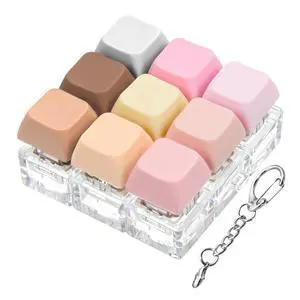 Keyboard Fidget Toy, Keyboard Fidget Keychain 9-in-1 Keyboard Decompression Button Finger Clicker Toys Stress Relief Fidget Gifts (Morandi) Keyboard Fidget Toy, Keyboard Fidget Keychain 9-in-1 Keyboard Decompression Button Finger Clicker Toys Stress Relief Fidget Gifts (Morandi)