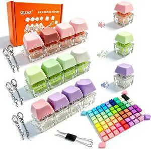 Keyboard Fidget Toy 6 Pack, Clicky/Creamy/Silent Sounds, 90 Keycaps Keyboard Fidget Toy 6 Pack, Clicky/Creamy/Silent Sounds, 90 Keycaps