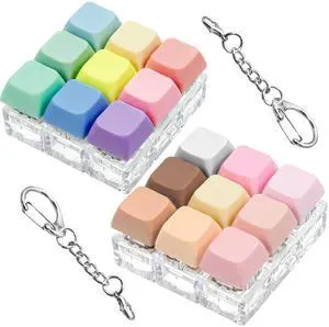 Keyboard Fidget Toy, Keyboard Fidget Keychain Anti-stress Keyboard Decompression Button Finger Clicker Toys Stress Relief Fidget Valentines Gifts Stuffers for Kids Women(Macaron,Morandi) Keyboard Fidget Toy, Keyboard Fidget Keychain Anti-stress Keyboard Decompression Button Finger Clicker Toys Stress Relief Fidget Valentines Gifts Stuffers for Kids Women(Macaron,Morandi)